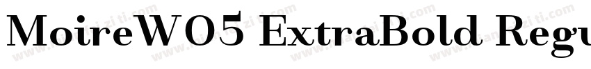 MoireW05 ExtraBold Regular字体转换